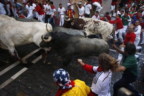 EL S?PTIMO ENCIERRO, EL M?S MASIVO DE ESTE A?O, SIN HERIDOS POR ASTA