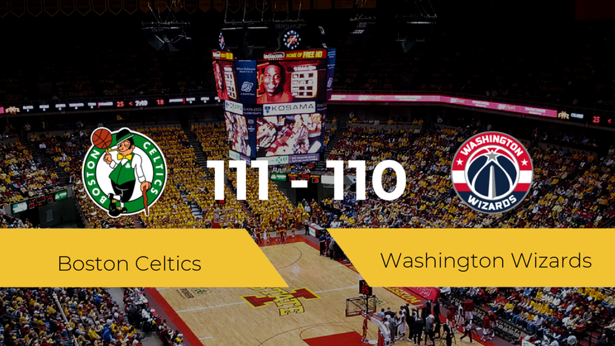 Boston Celtics se impone por 111-110 frente a Washington Wizards