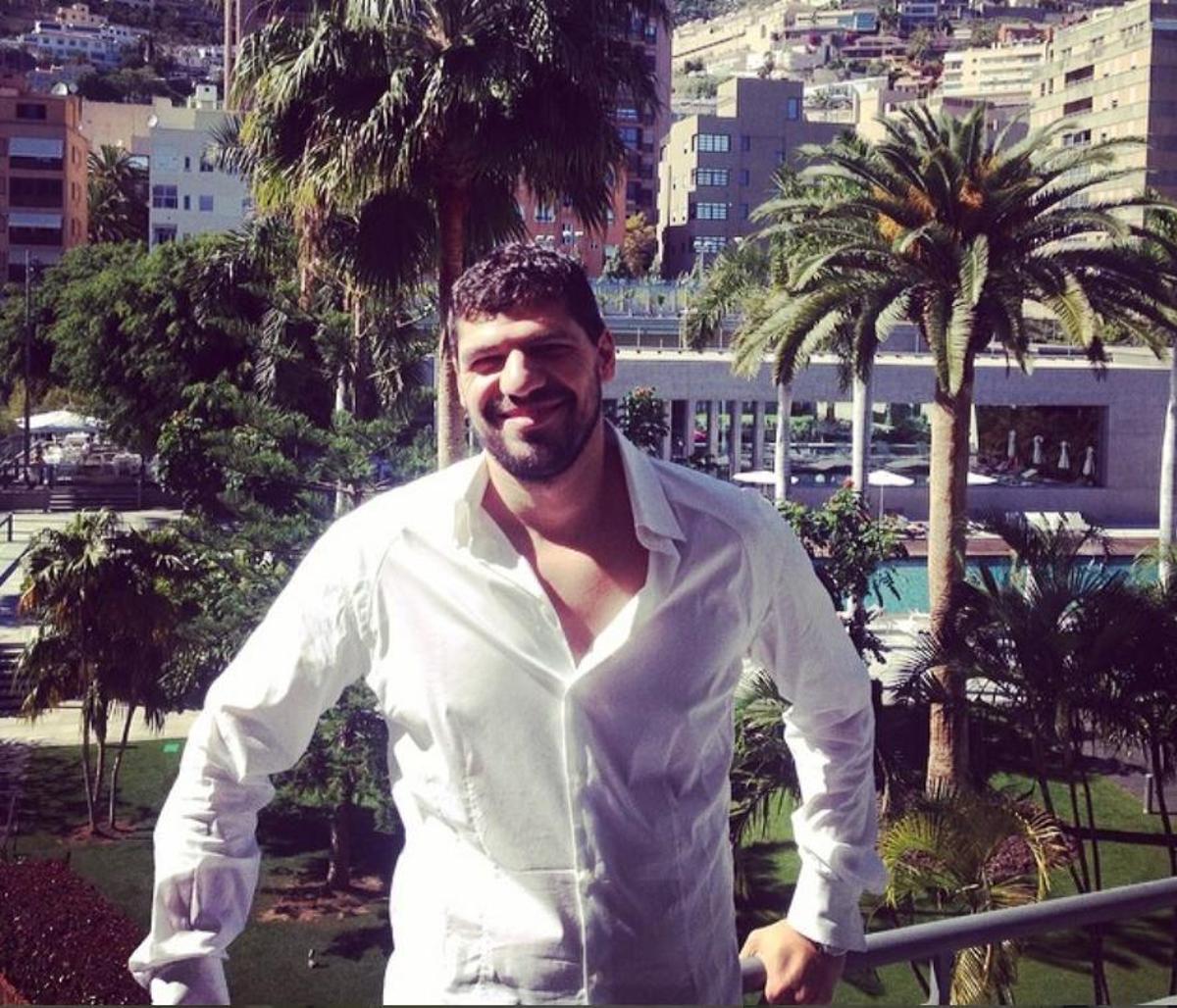 Papadopoulos, el día de su presentación como jugador del CB Canarias.