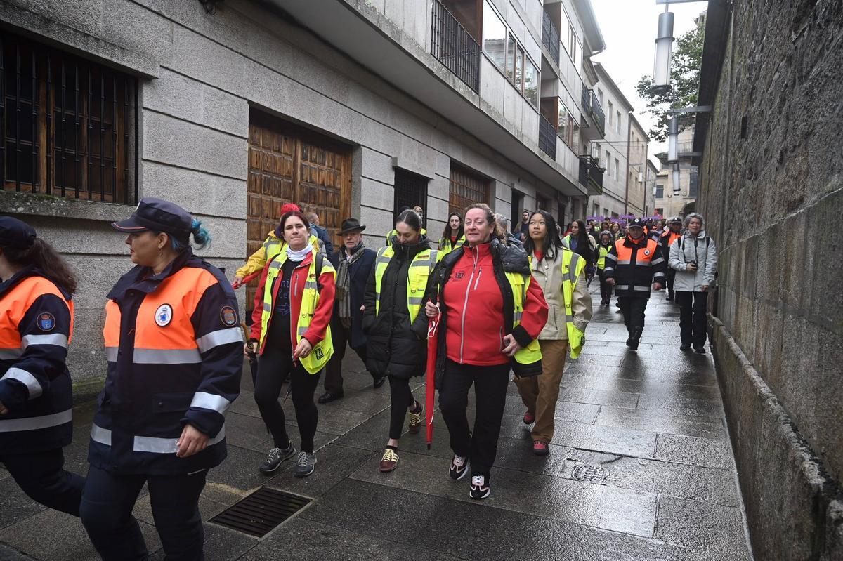 Un momento de la marcha reivindicativa.