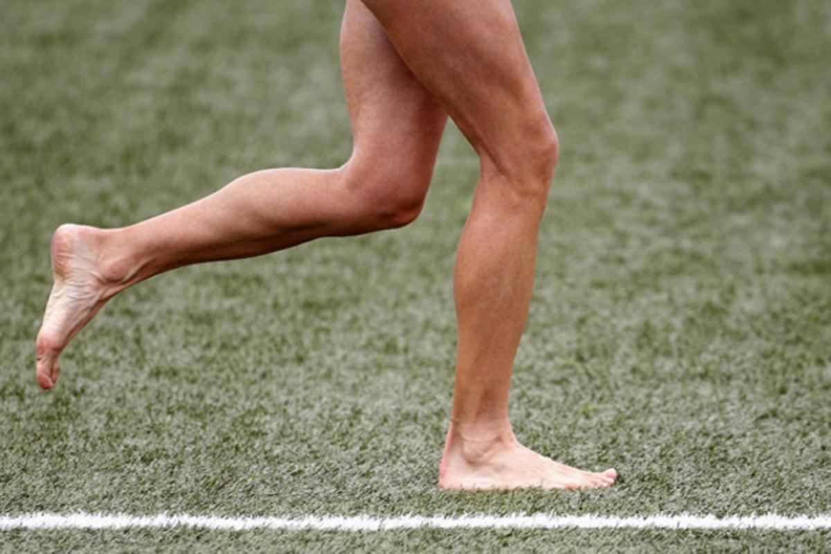 Detall d’un participant en els entrenaments del Campionat del Món d’atletisme 2011 a Taegu (Corea del Sud).