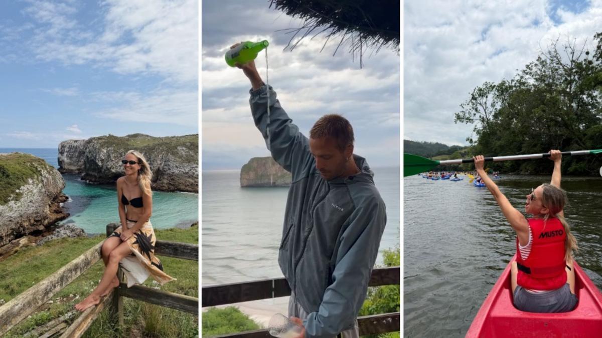 Ana Fernández y Adri Roma, de vacaciones en Asturias