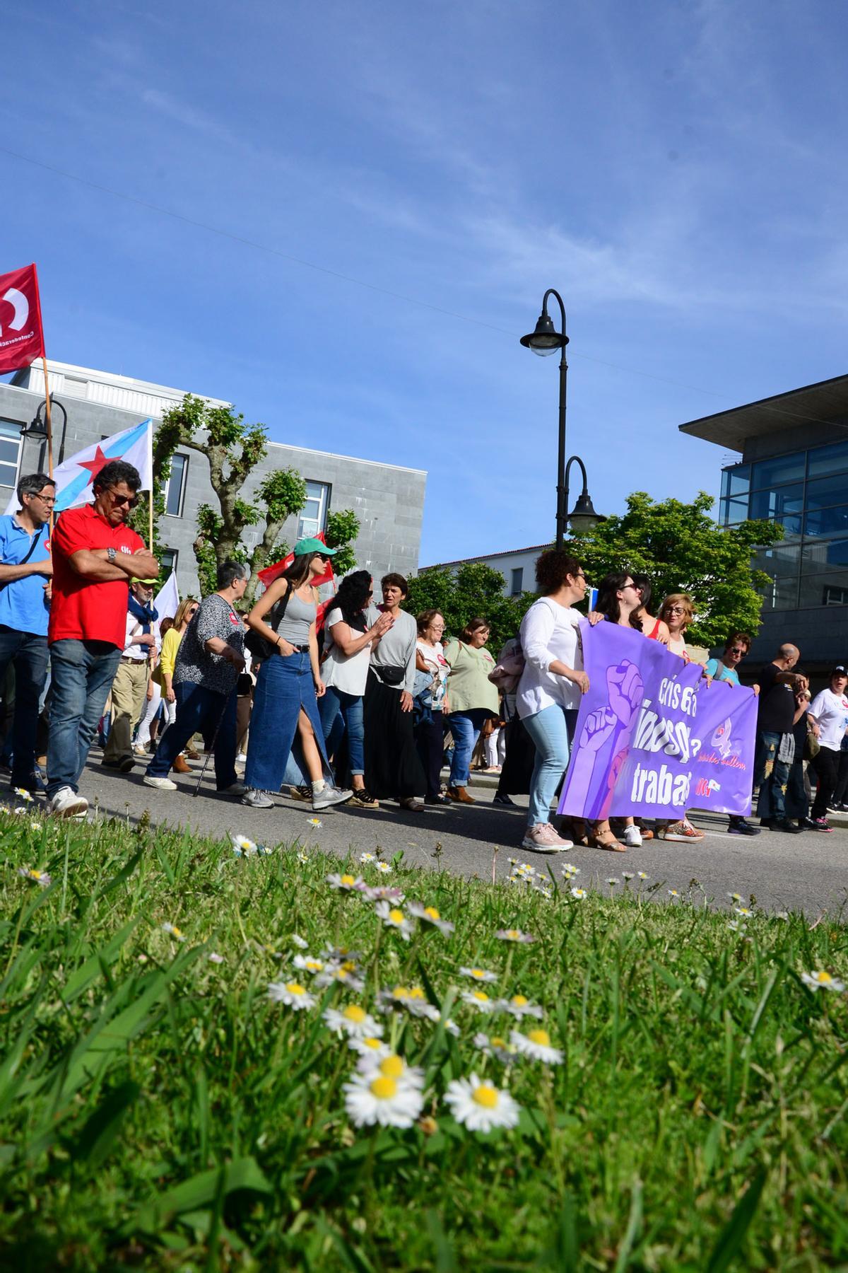Las imágenes de la manifestación del 1º de Mayo en Cangas