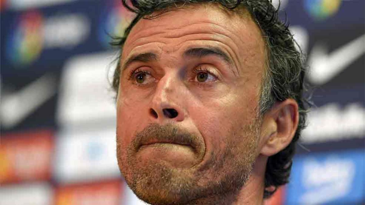 Luis Enrique, en la rueda de prensa