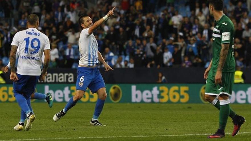 Camacho celebra uno de sus dos goles conseguidos esta temporada