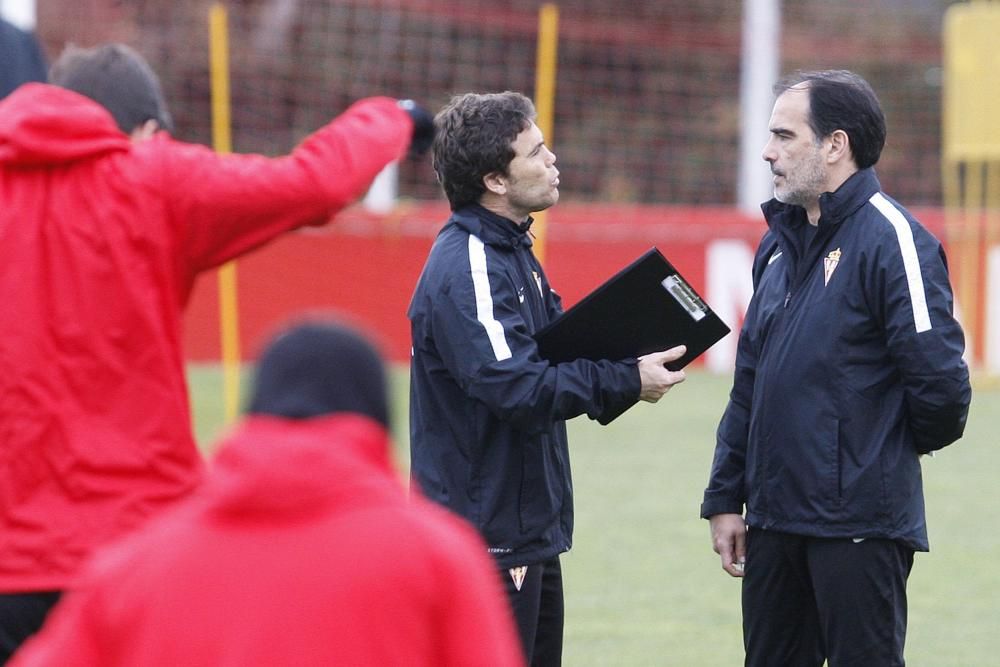 Entrenamiento del Sporting.