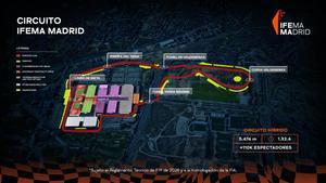 Infografía del futuro trazado del Gran Premio de Madrid de Fórmula 1.
