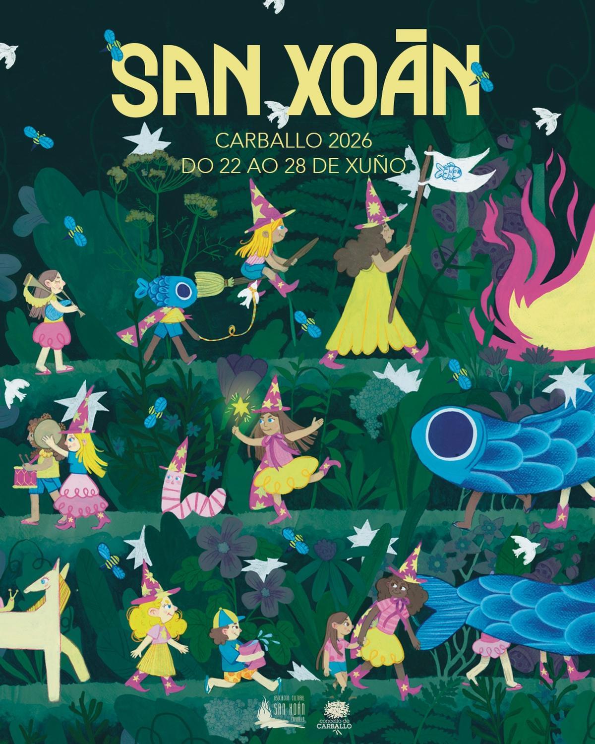Cartel promocional do San Xoán 2026 de Carballo.