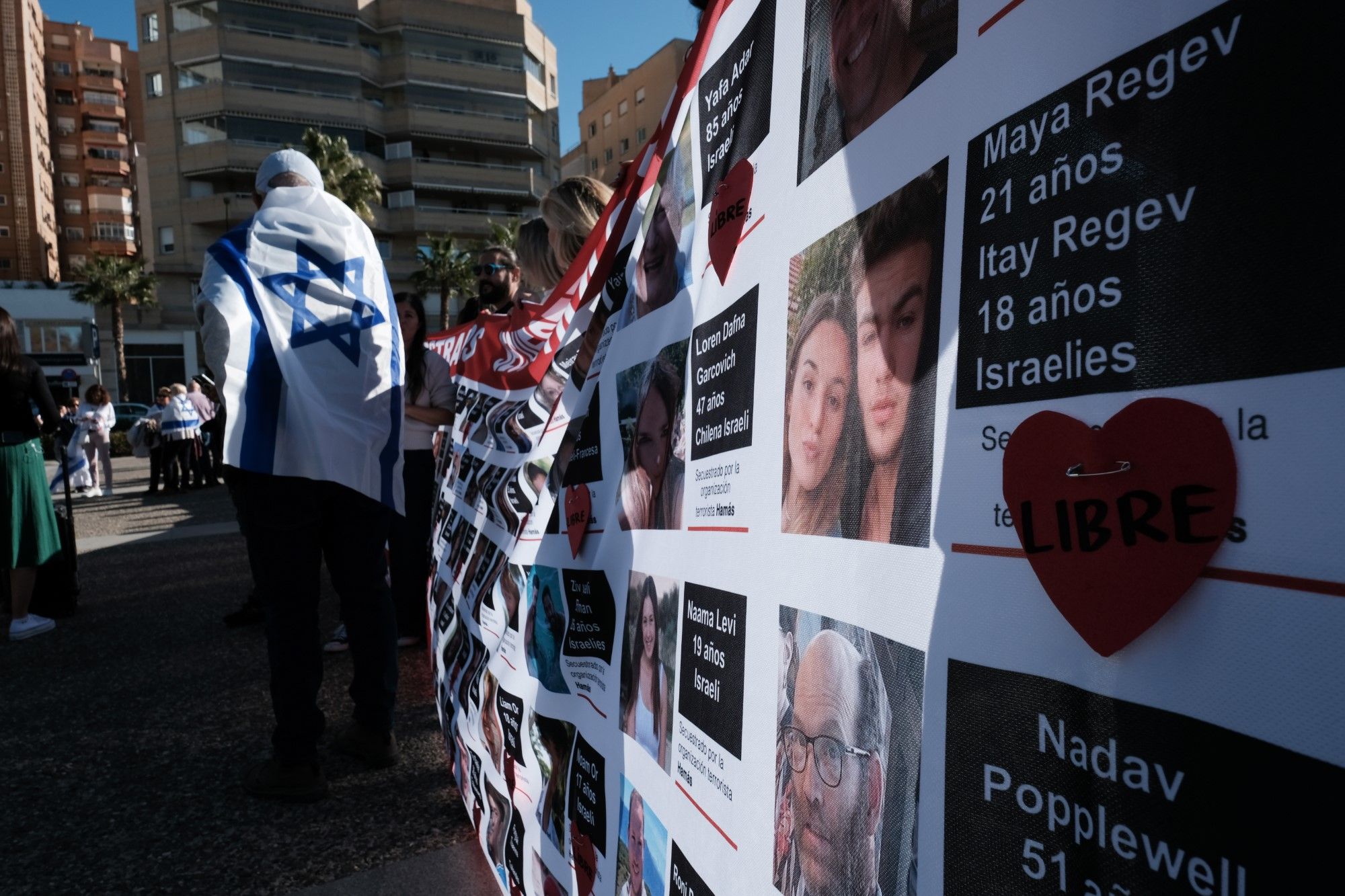 Manifestación de solidaridad con los rehenes secuestrados por Hamás