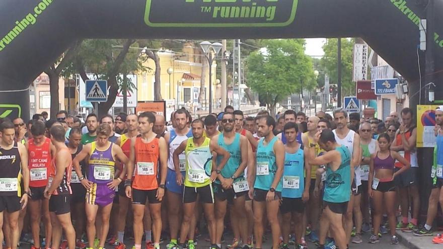 Minuto de silencio antes de iniciar la carrera.