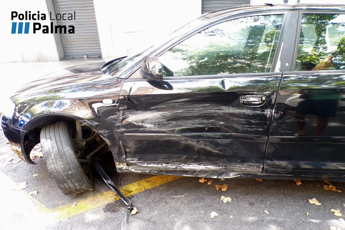 Otro de los coches afectados por la colisión.