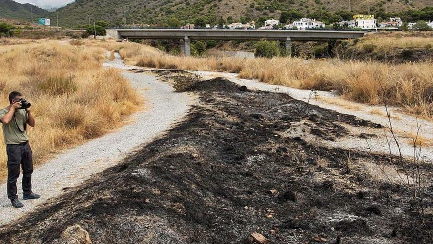 Paraje en el que el acusado quemó el cuerpo.