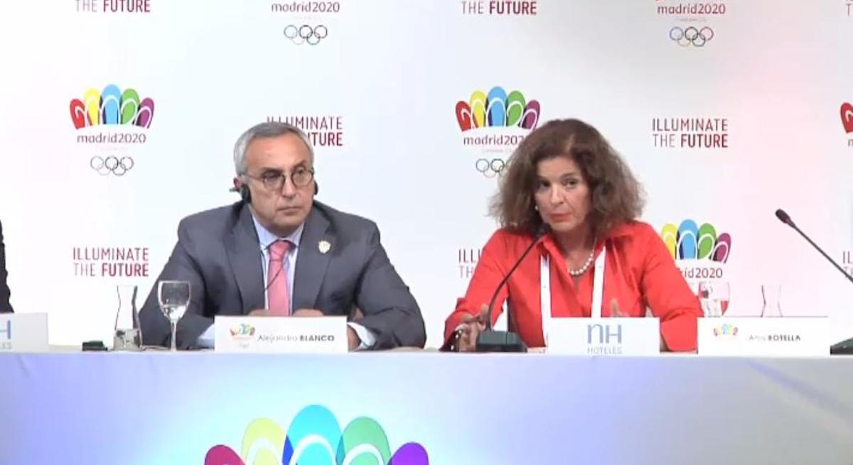 La delegació espanyola de Madrid 2020 a Buenos Aires, presentant la candidatura per als Jocs Olímpics.