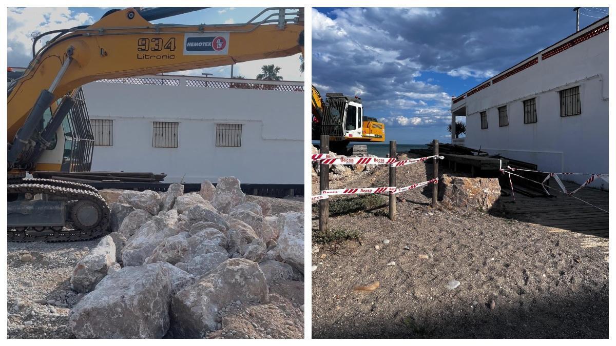 Las máquinas trabajan a destajo en el litoral de Nules cara a la temporada estival.