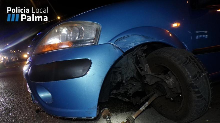 rio de 75 años provoca un accidente de tráfico en Palma