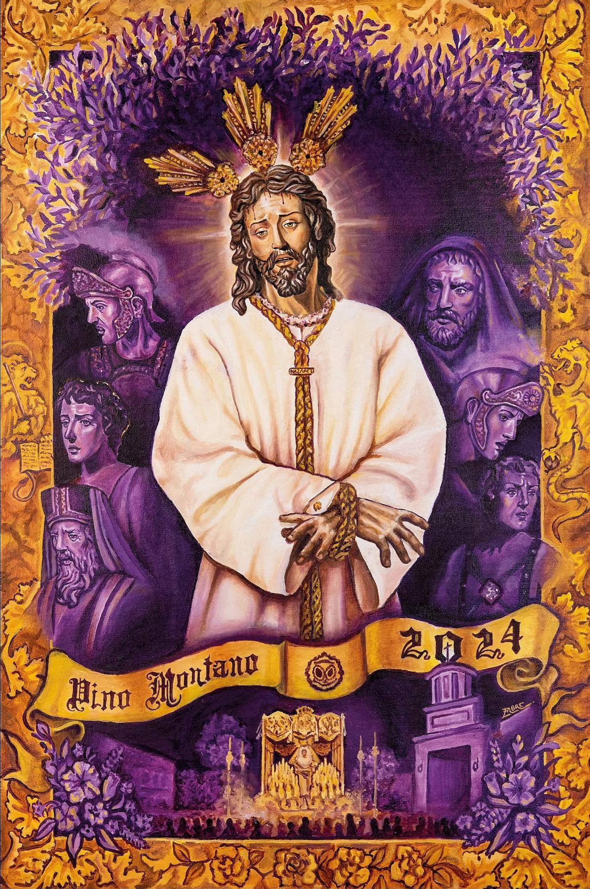 Cartel del Viernes de Dolores de la Hermandad de Pino Montano 2024 realizado por el artista