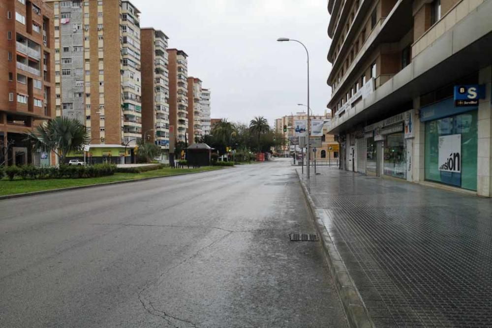 El Estado de Alerta vacía las calles de Málaga