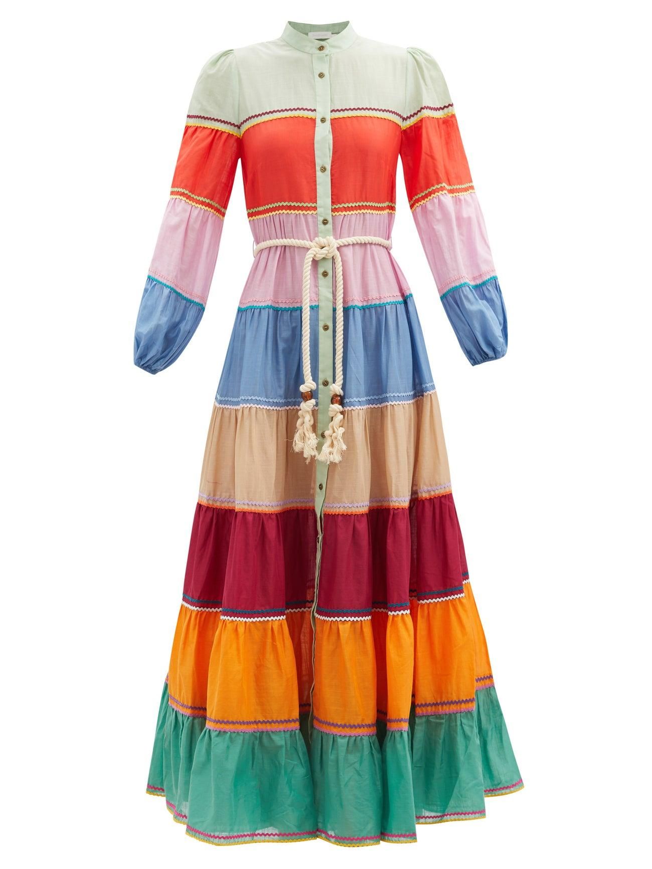 Vestido arcoíris de Zimmerman
