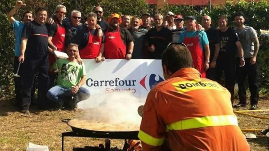 Una imagen de la celebración de los bomberos.