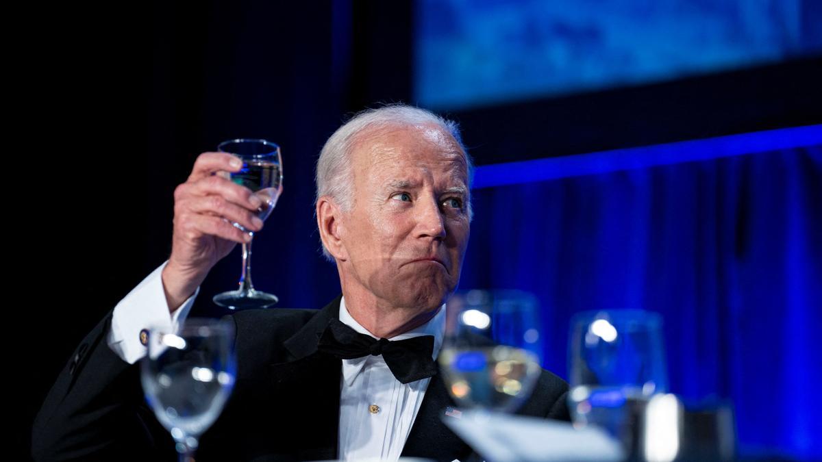 U.S. President Joe Biden addresses the annual White House Correspondents Association Dinner