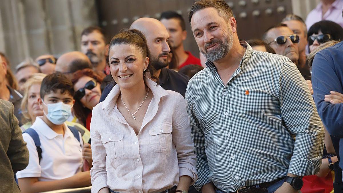 Olona y Abascal en el mitin de Vox celebrado la pasada semana en Córdoba.