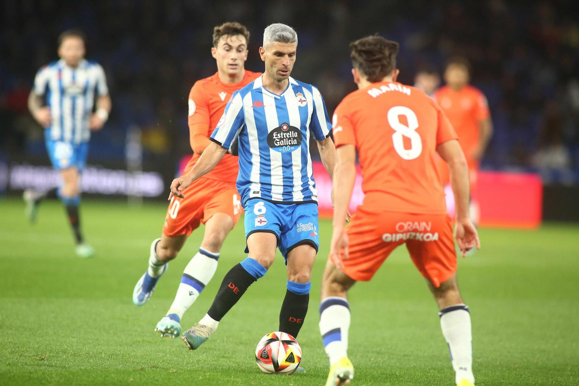 El Dépor gana en Riazor con doblete de Lucas a la Real Sociedad B (2-1)