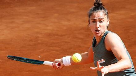 Sara Sorribes, durante su partido en Madrid