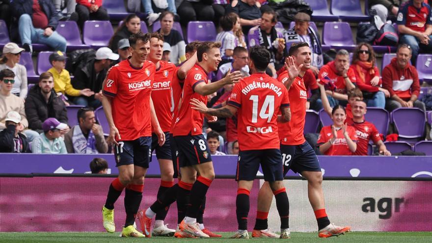 Osasuna se acerca a la salvación derrotando a un casi descendido Valladolid