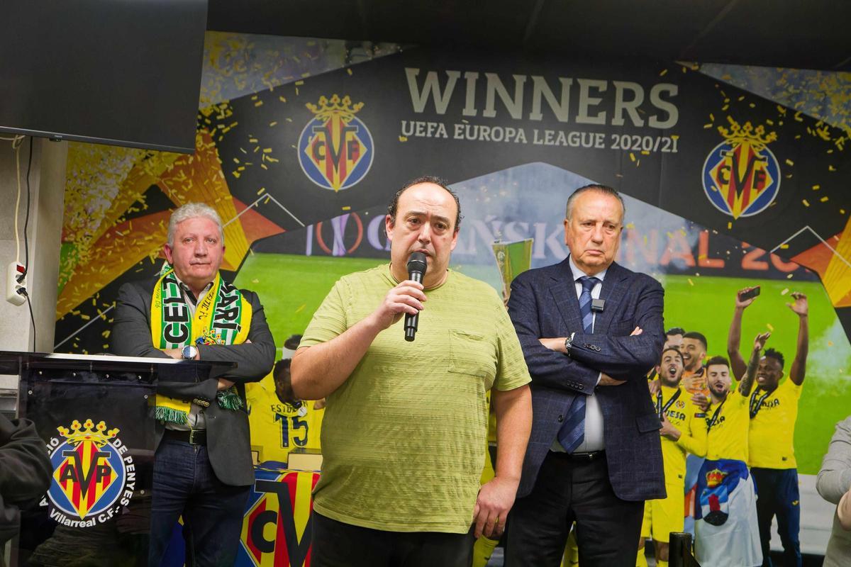 Galería | El Villarreal realiza el tradicional brindis por la permanencia