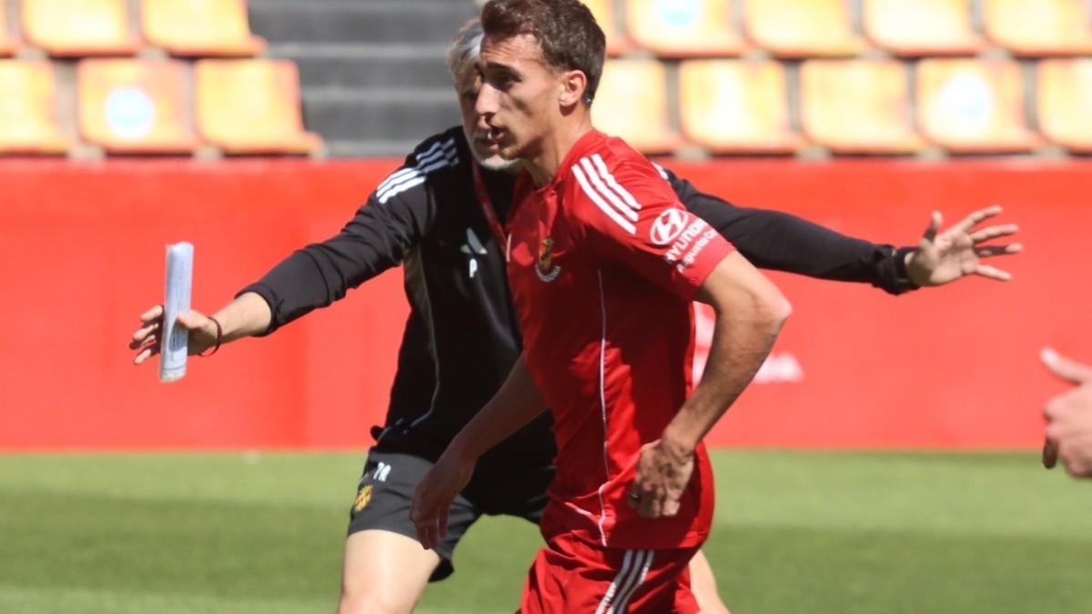 Marcos Baselga, en un entrenamiento