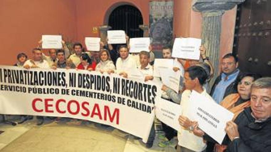 Protesta de los trabajadores de Cecosam