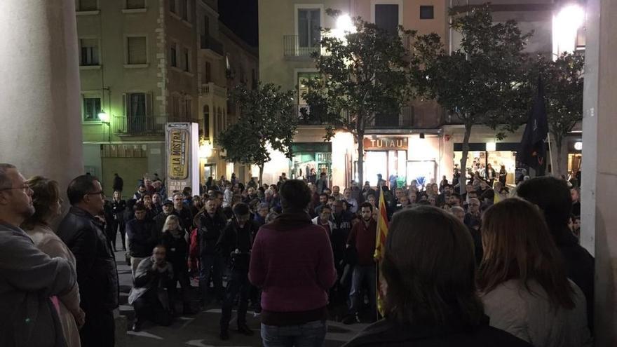 Un moment de la concentració de Figueres.