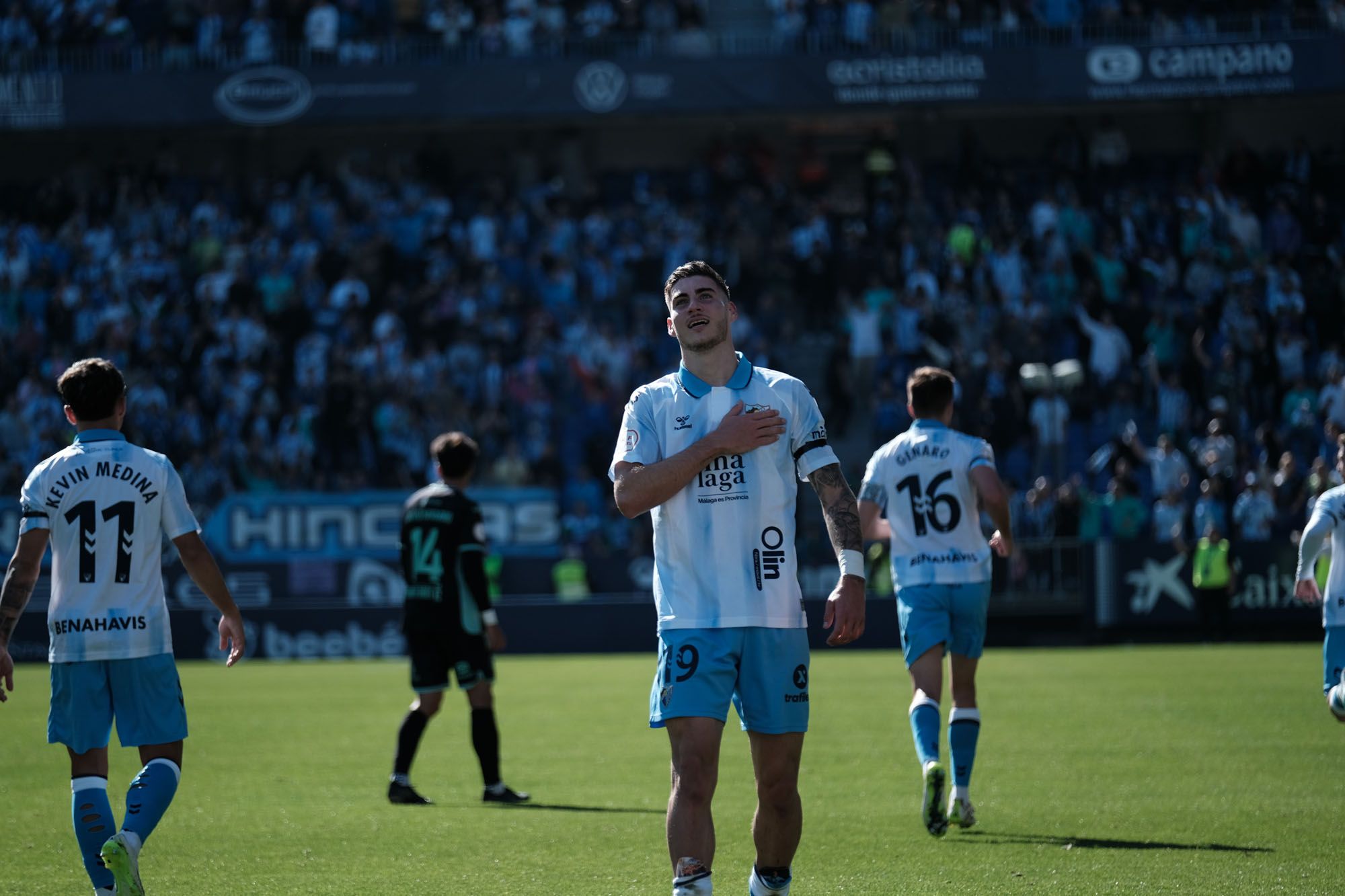 Una imagen del Málaga CF - Atlético Baleares en La Rosaleda.