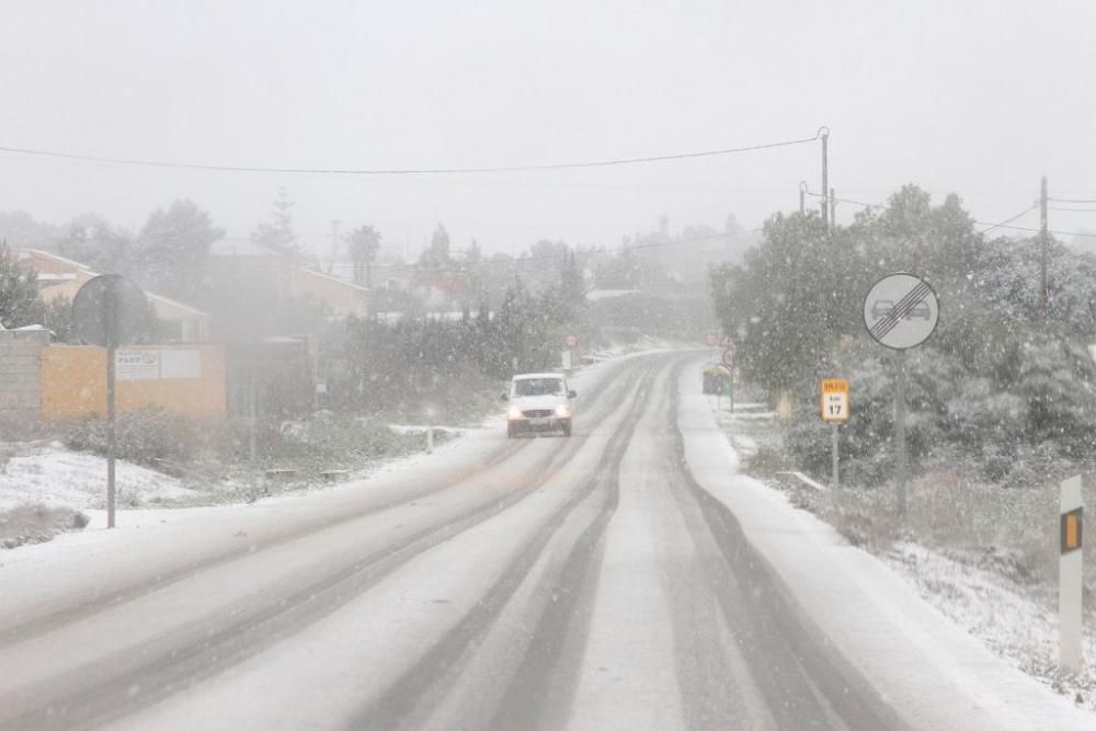 La nieve llega a San Javier, Balsicas y el Campo d