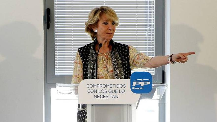 Aguirre: &quot;No estoy segura de que en la vía pública exista el derecho a poner un colchón&quot;