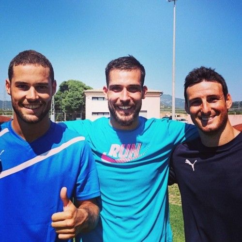 Aritz Aduriz, Mario Suárez y Miguel Ángel Moya juntos en Mallorca