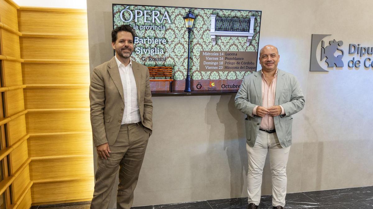 Alberto Cubero y Gabriel Duque, durante la presentación del programa de Ópera en la Provincia.