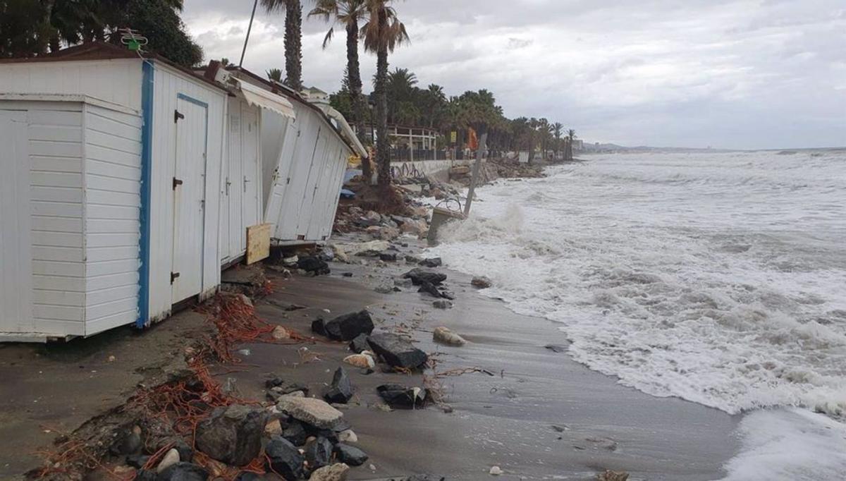 Casetas de vestuarios afectadas por el temporal. | L.O.