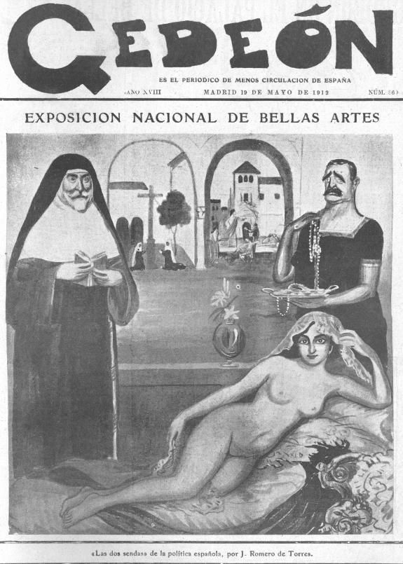 caricatura publicada en la revista ‘Gedeón’ (1912).