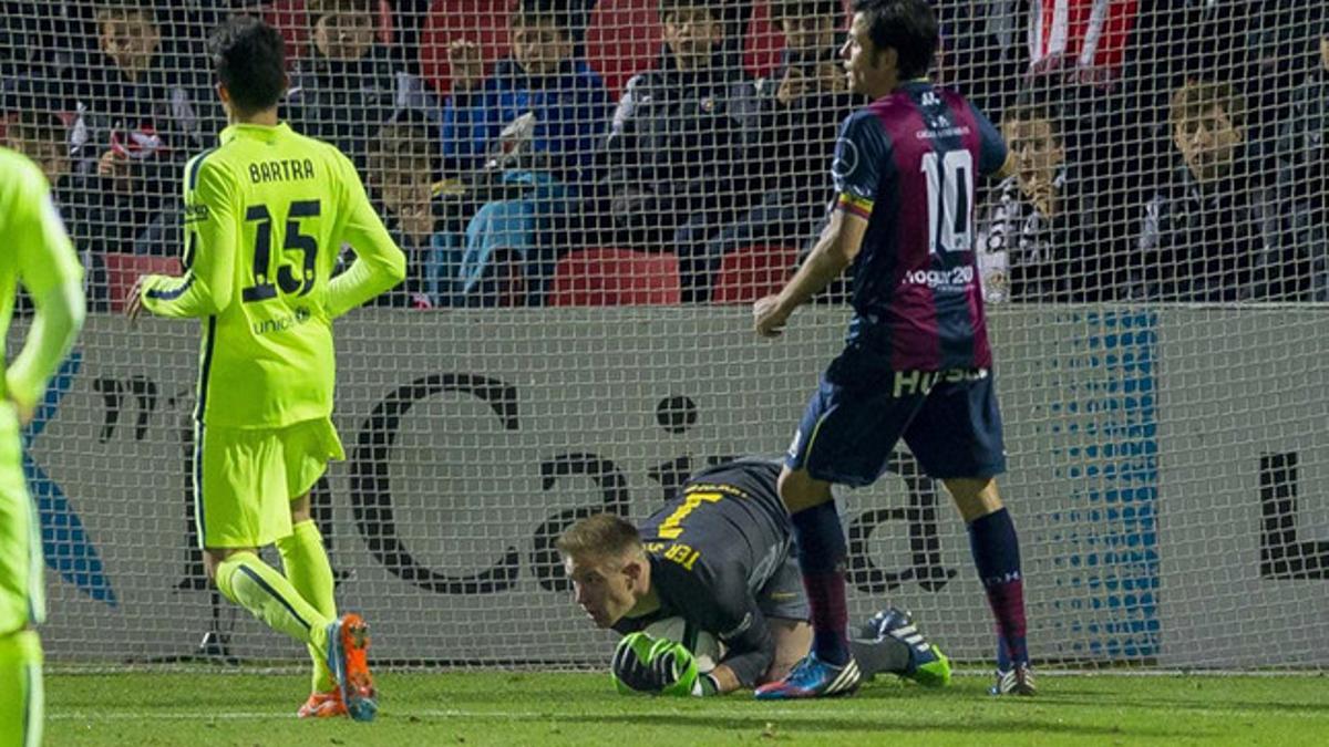 Ter Stegen, en el partido de su debut en la Copa del Rey que acaba de ganar