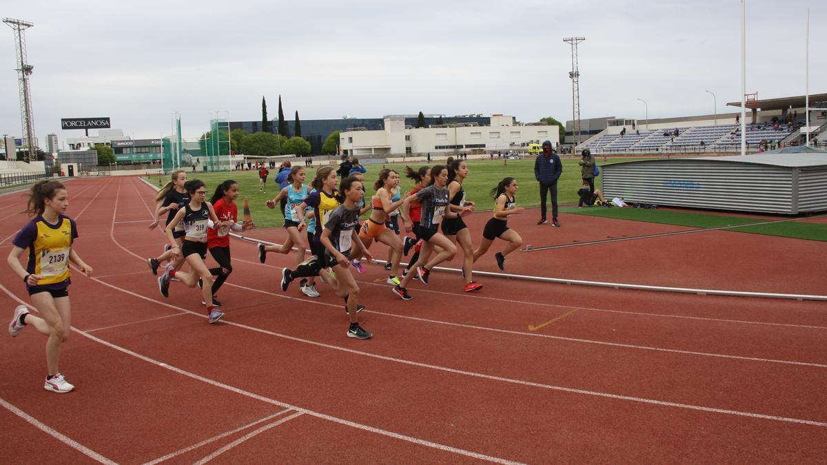 Momento de la salida de 1.000 metros en las instalaciones de las pistas de Son Castelló.