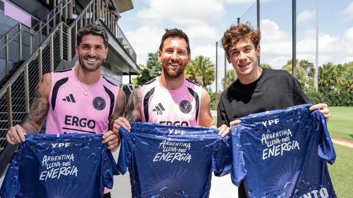 De Paul, Messi y Colapinto, en Miami