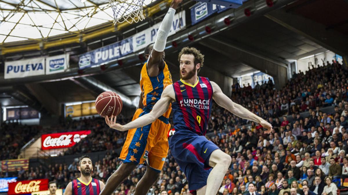 Marcelinho Huertas durante la derrota azulgrana de este domingo.