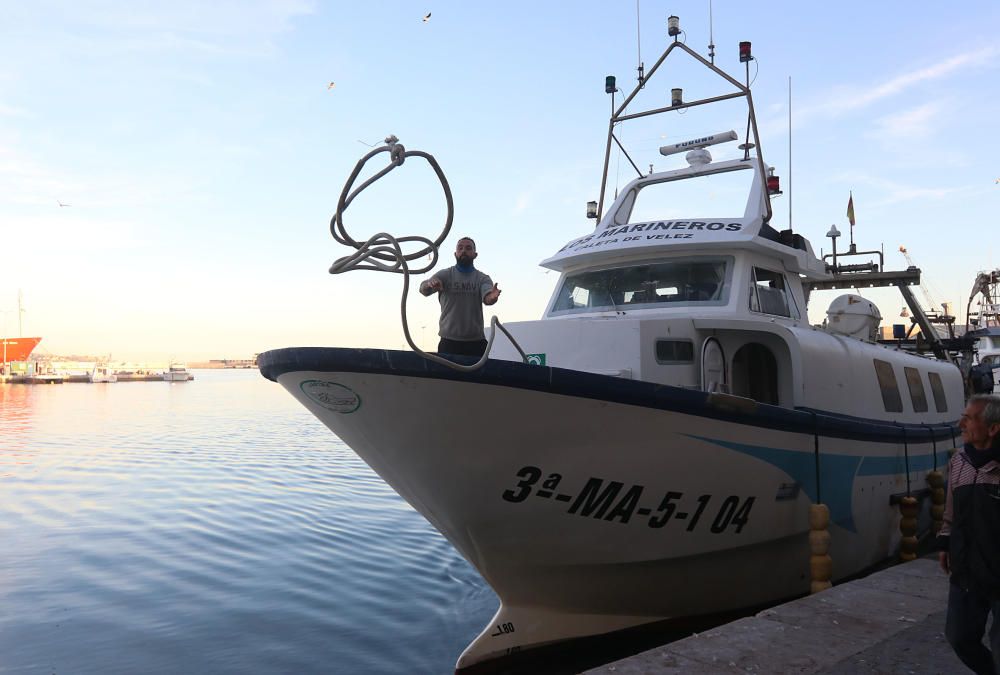 Tan solo cinco compradores y un barco se encargan de llevar el marisco y el pescado de arrastre cada día a la mesa de los malagueños donde la merluza y las gambas son las grandes protagonistas.