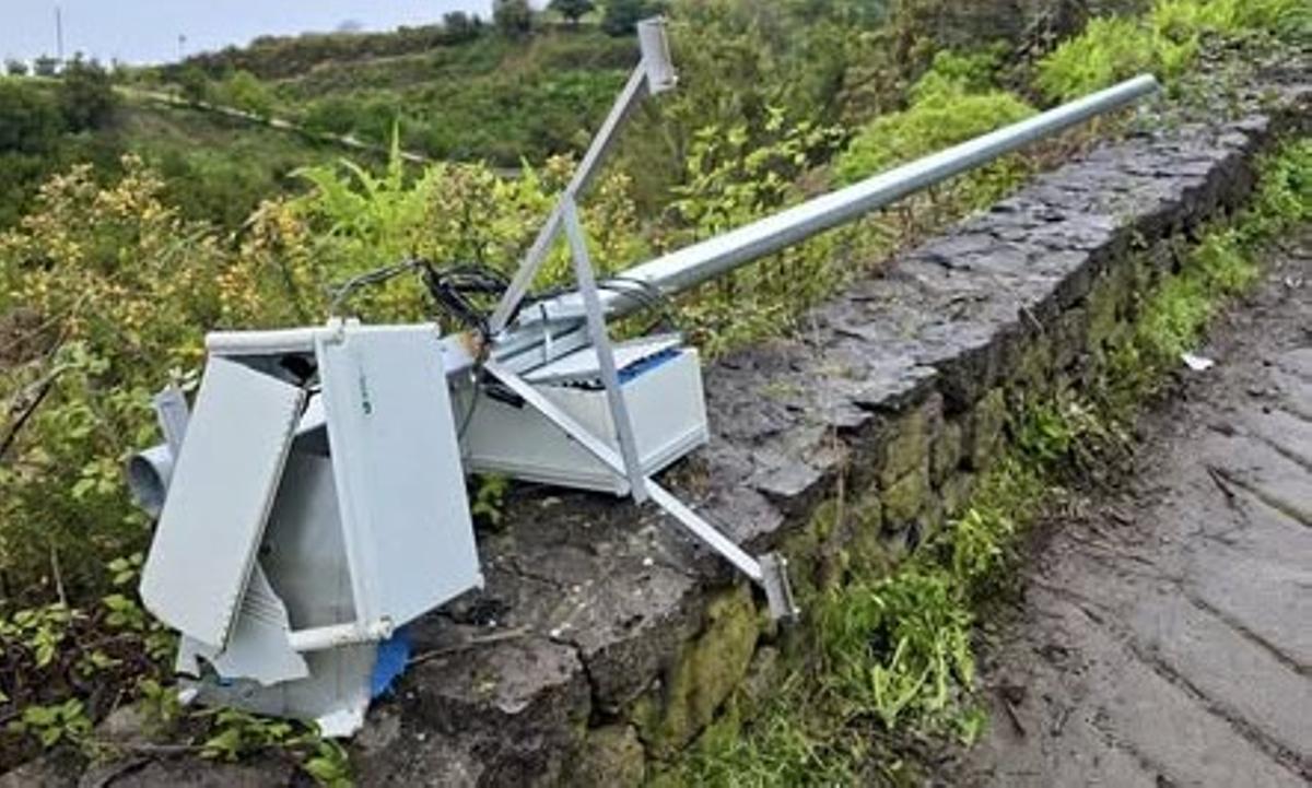 Cámara destruída en Los Realejos