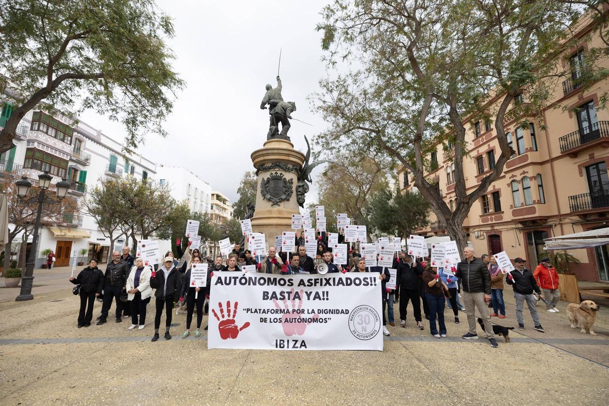 Movilización de trabajadores autónomos en Ibiza