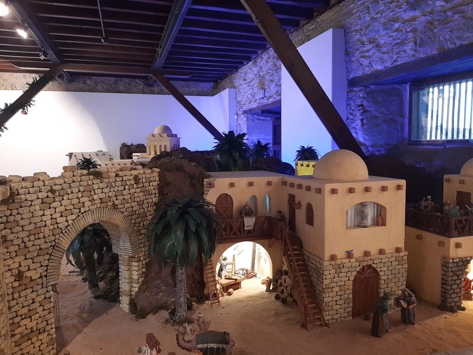 Belén del Ayuntamiento de San Bartolomé de Tirajana expuesto en la Casa Condal de San Fernando