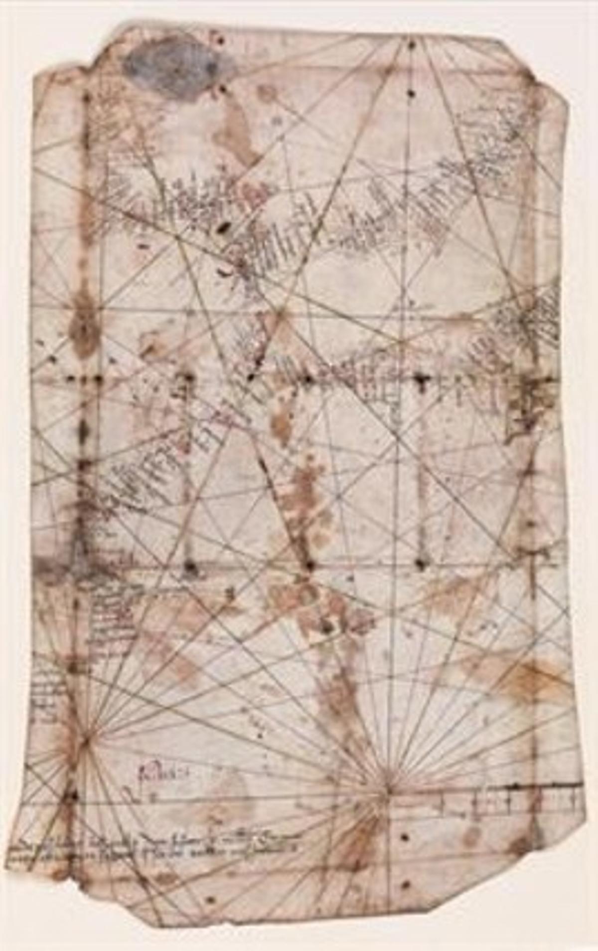 PRECISIÓ 3 El fragment adquirit mostra el perfil de la meitat sud de la península, des de Porto fins a València, i la costa del nord d’Àfrica, amb una il·lustració a la dreta de la ciutat algeriana de Tlemecen. PRECISIÓ 3 El fragment adquirit mostra el perfil de la meitat sud de la península, des de Porto fins a València, i la costa del nord d’Àfrica, amb una il·lustració a la dreta de la ciutat algeriana de Tlemecen.