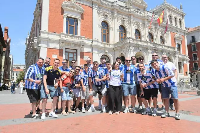 La afición del Deportivo ya se deja notar en Valladolid