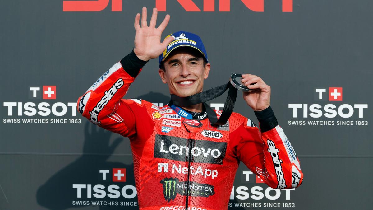 Marc Márquez durante la carrera al Sprint en Japón de 2025